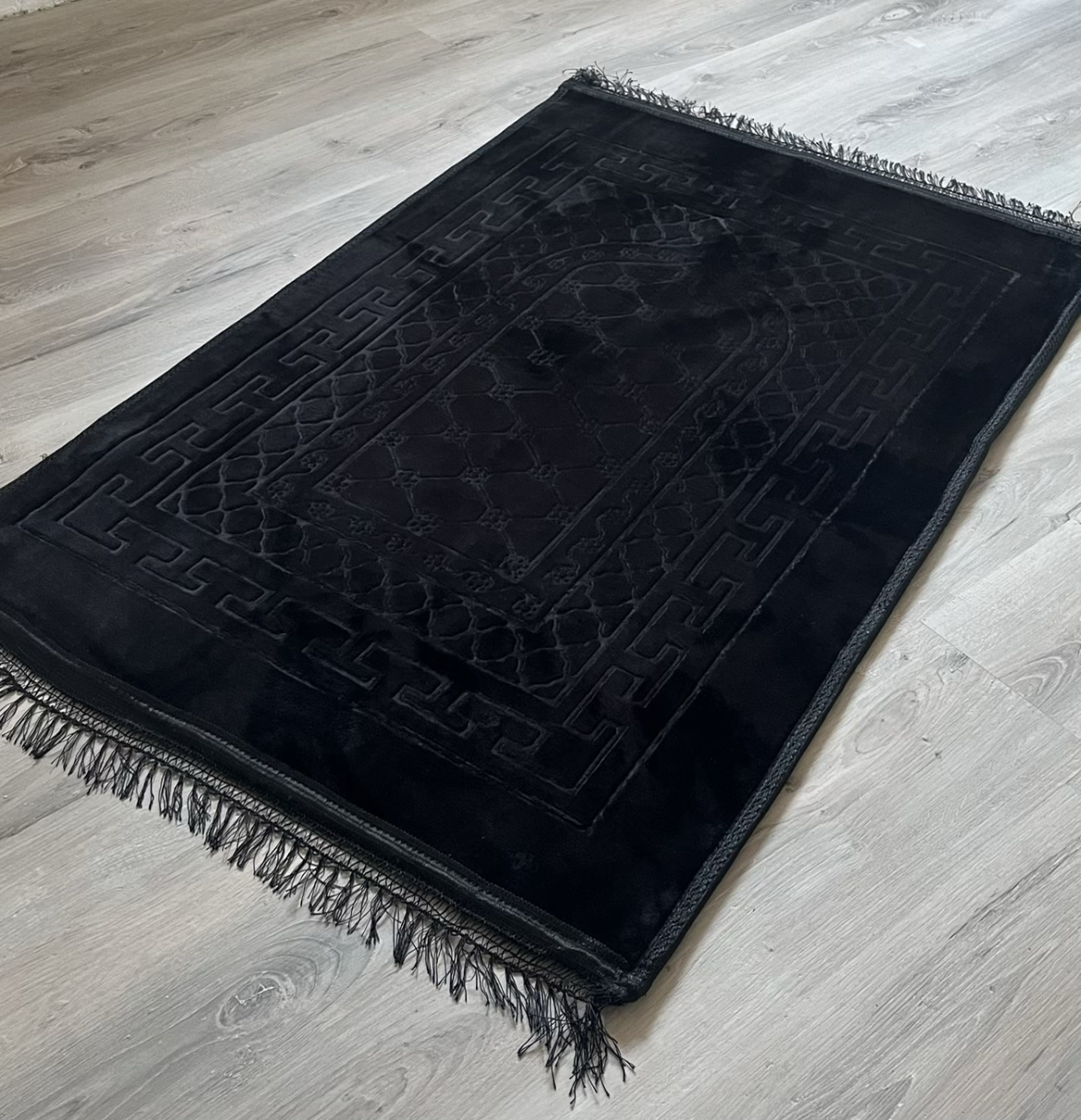 Tapis de prière épais noir personnalisable