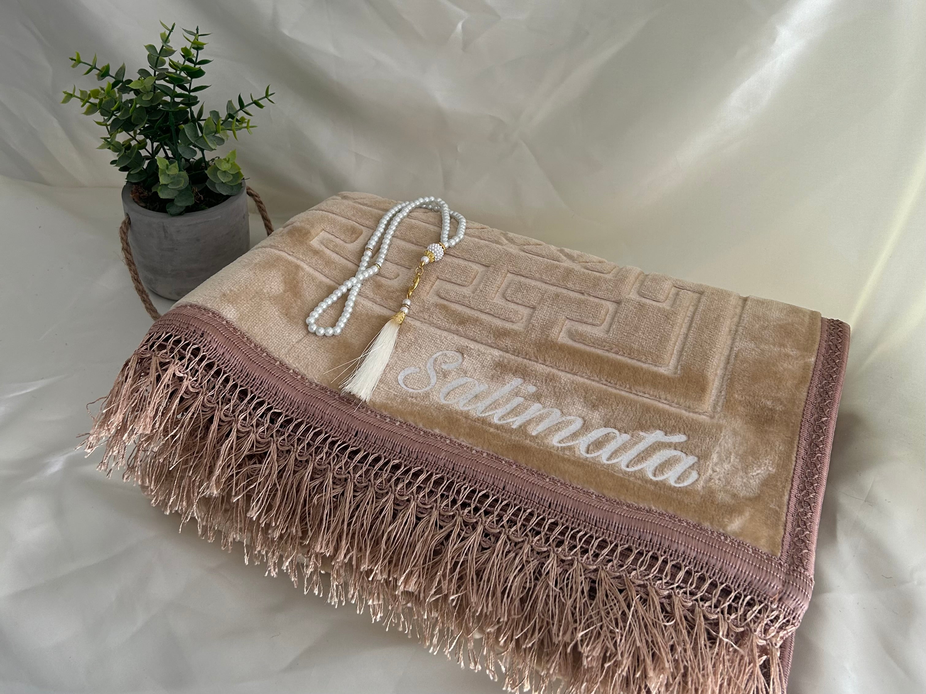 Tapis épais crème personnalisable