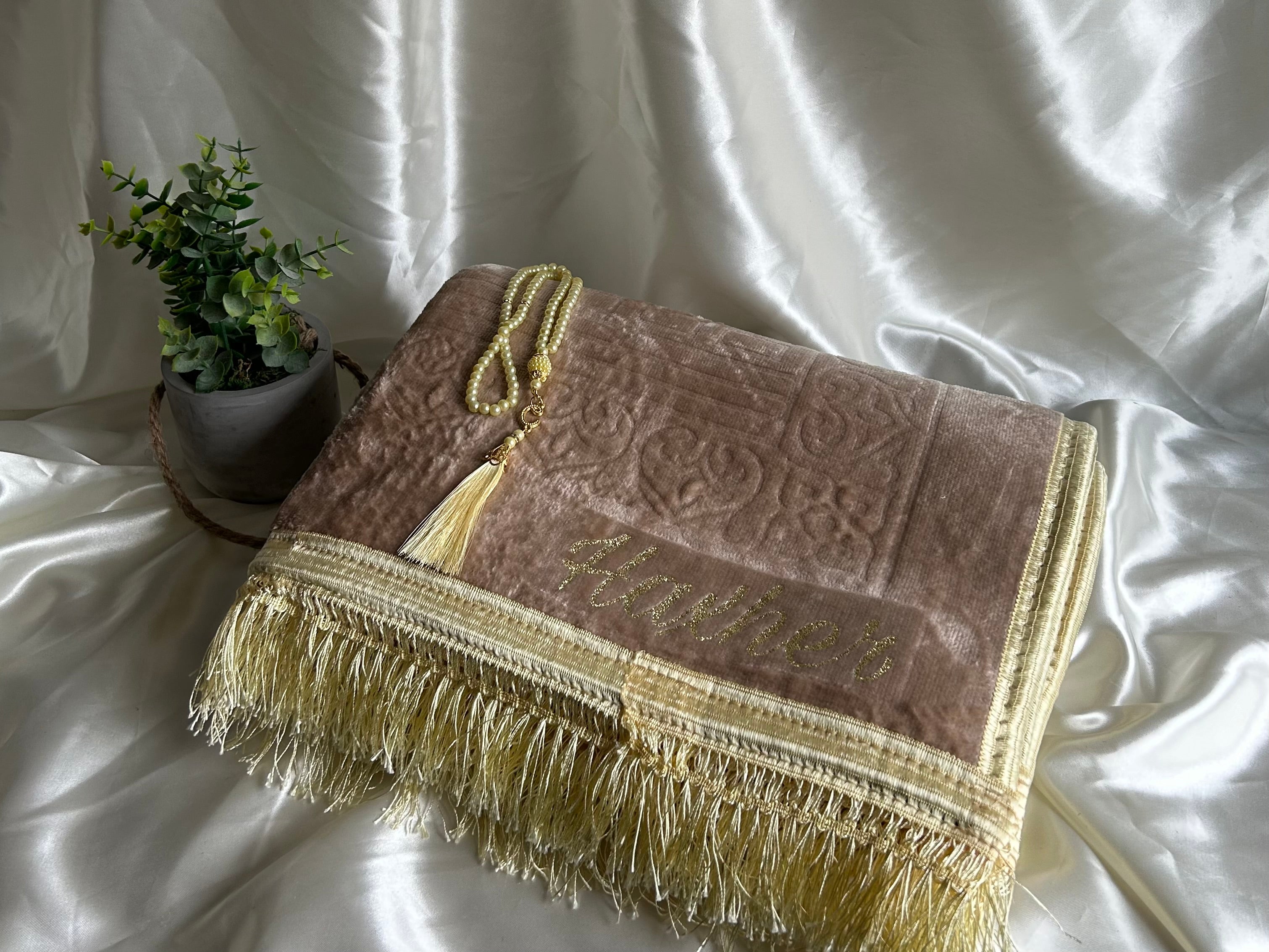 Tapis de prière épais mauve pâle personnalisable
