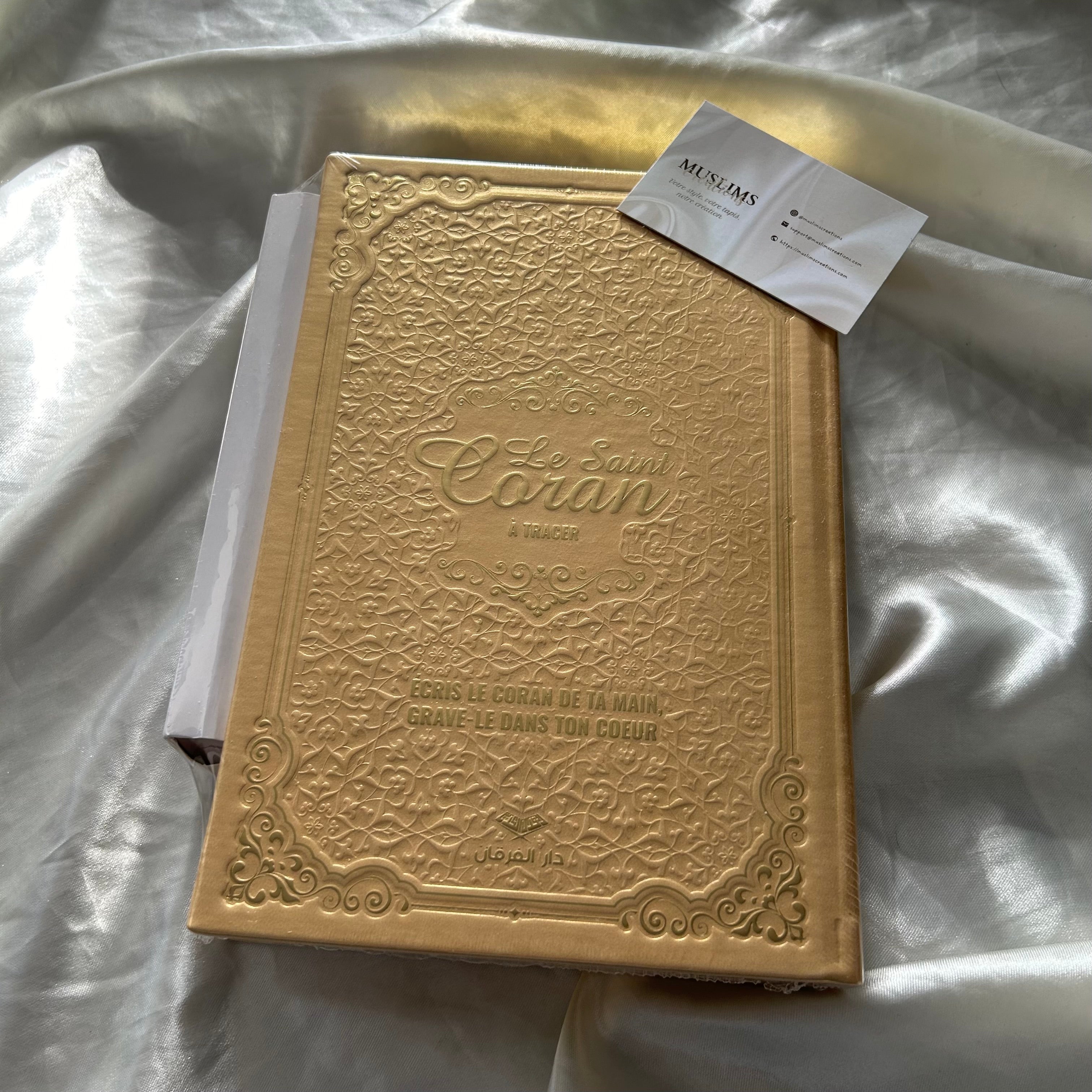 Le Coran à tracer avec stylo gommable dorée