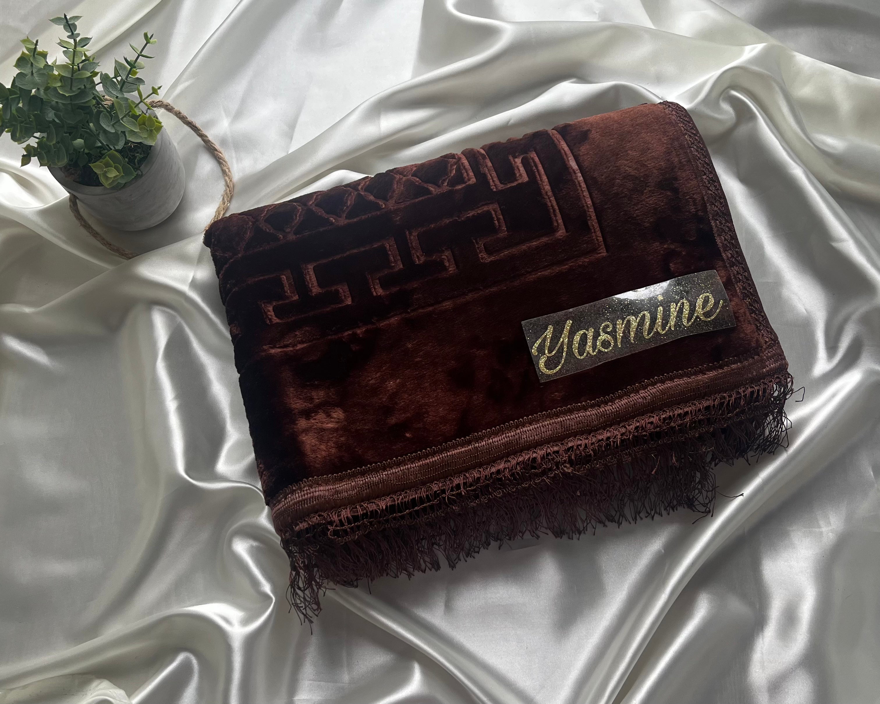 Tapis épais marron personnalisable