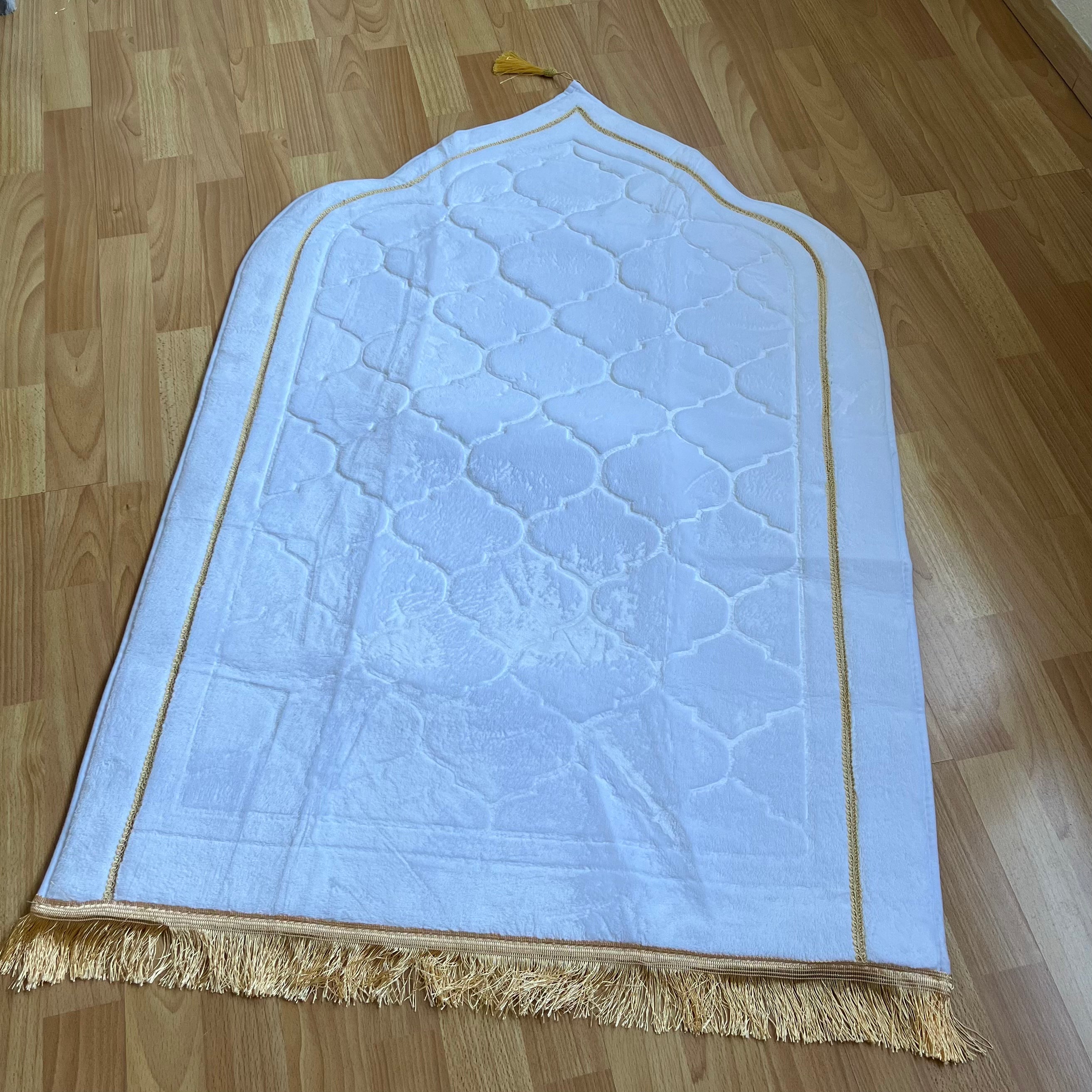 Tapis de prière blanc en dôme XXL personnalisable