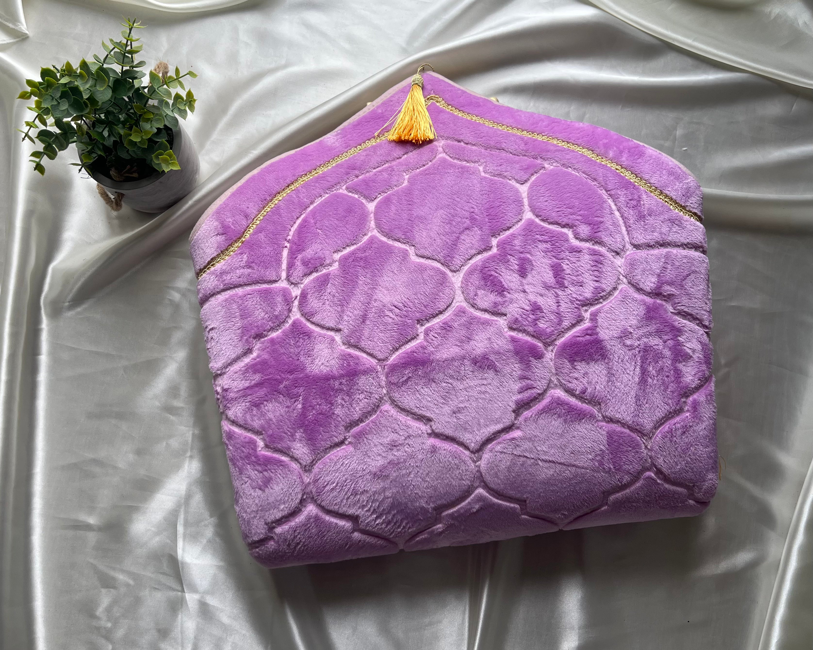 Tapis de prière lilas en dôme XXL personnalisable