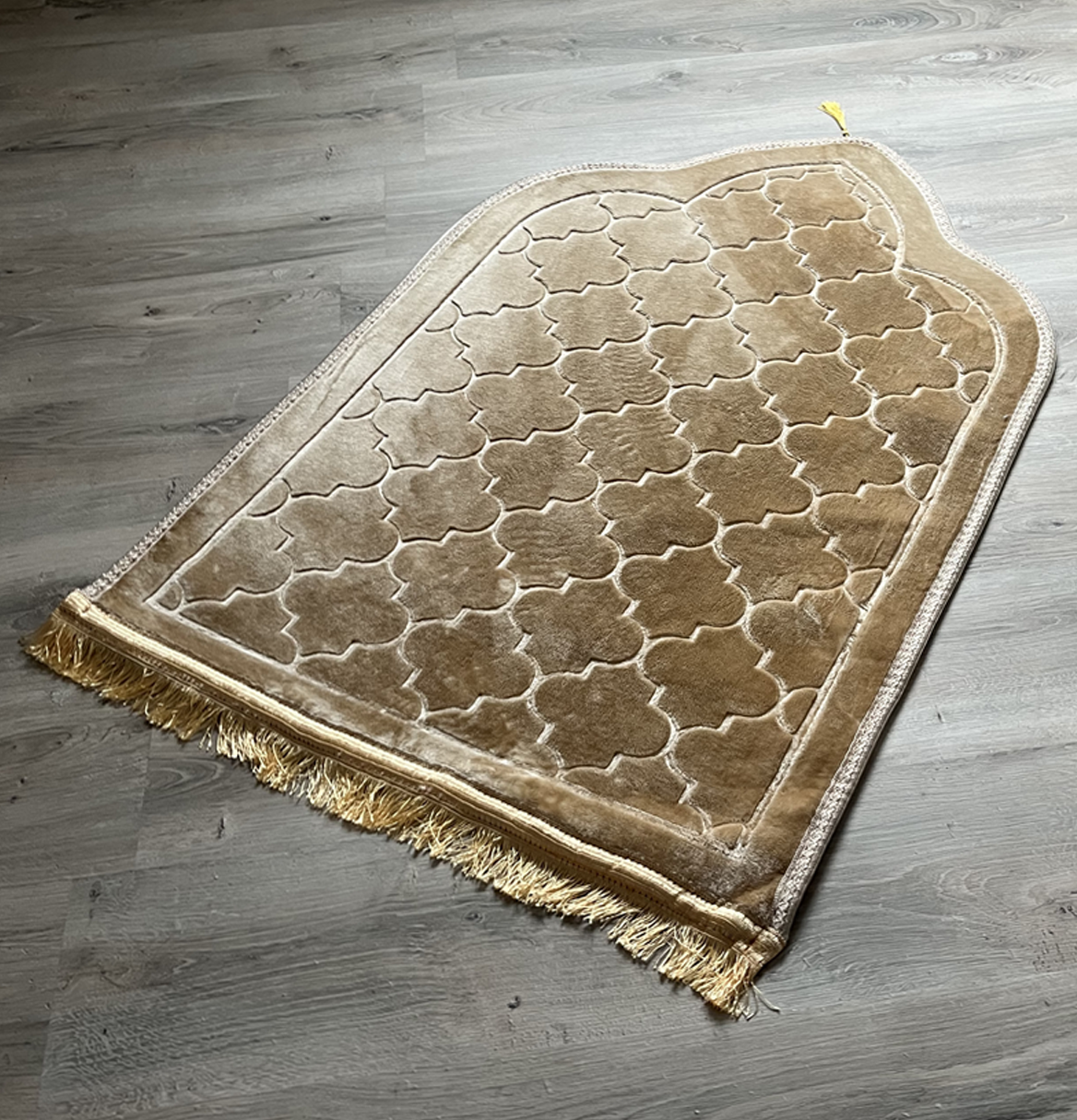 tapis de prière en dôme de luxe crème personnalisable