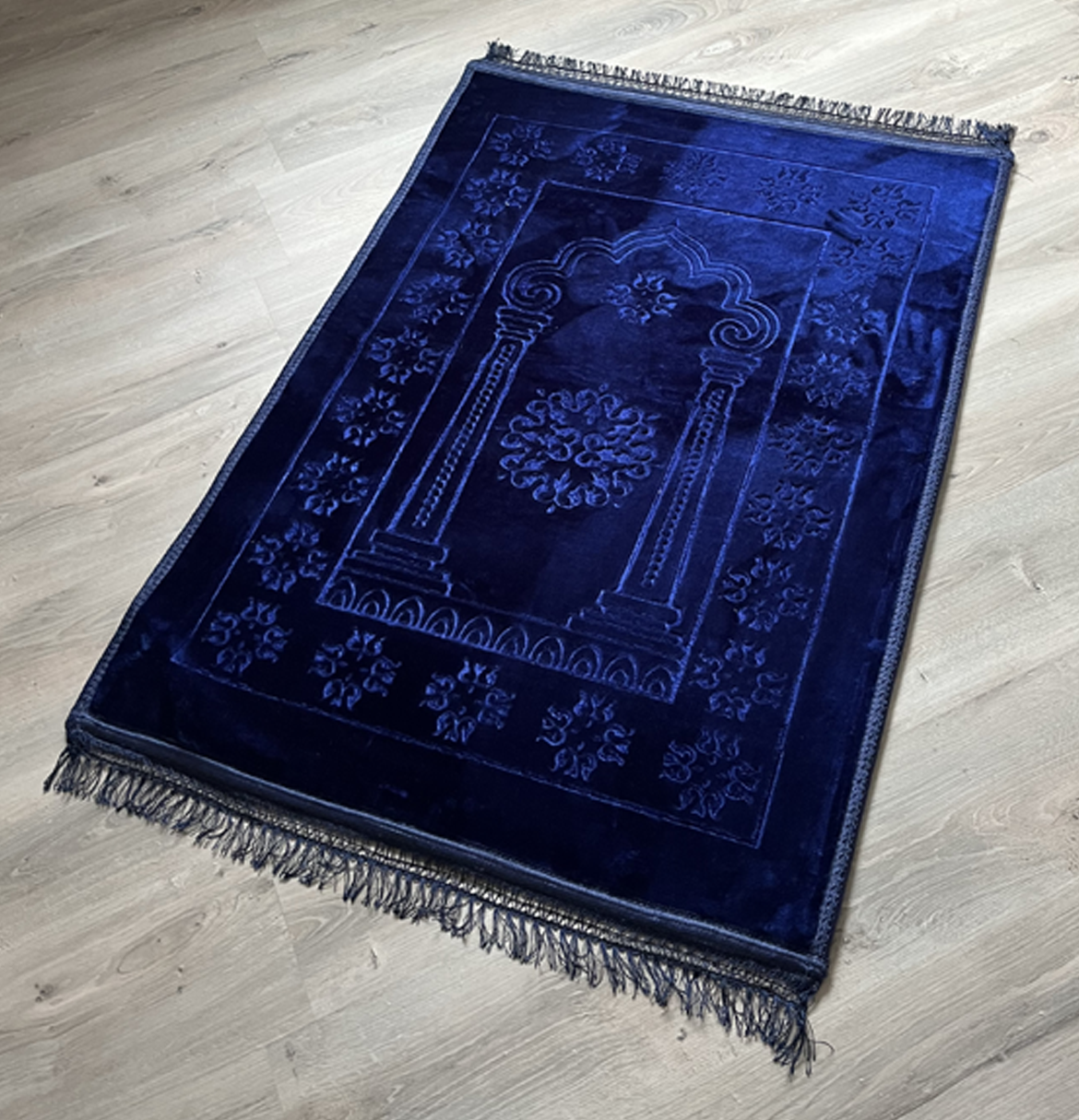 tapis de prière épais bleu nuit personnalisable