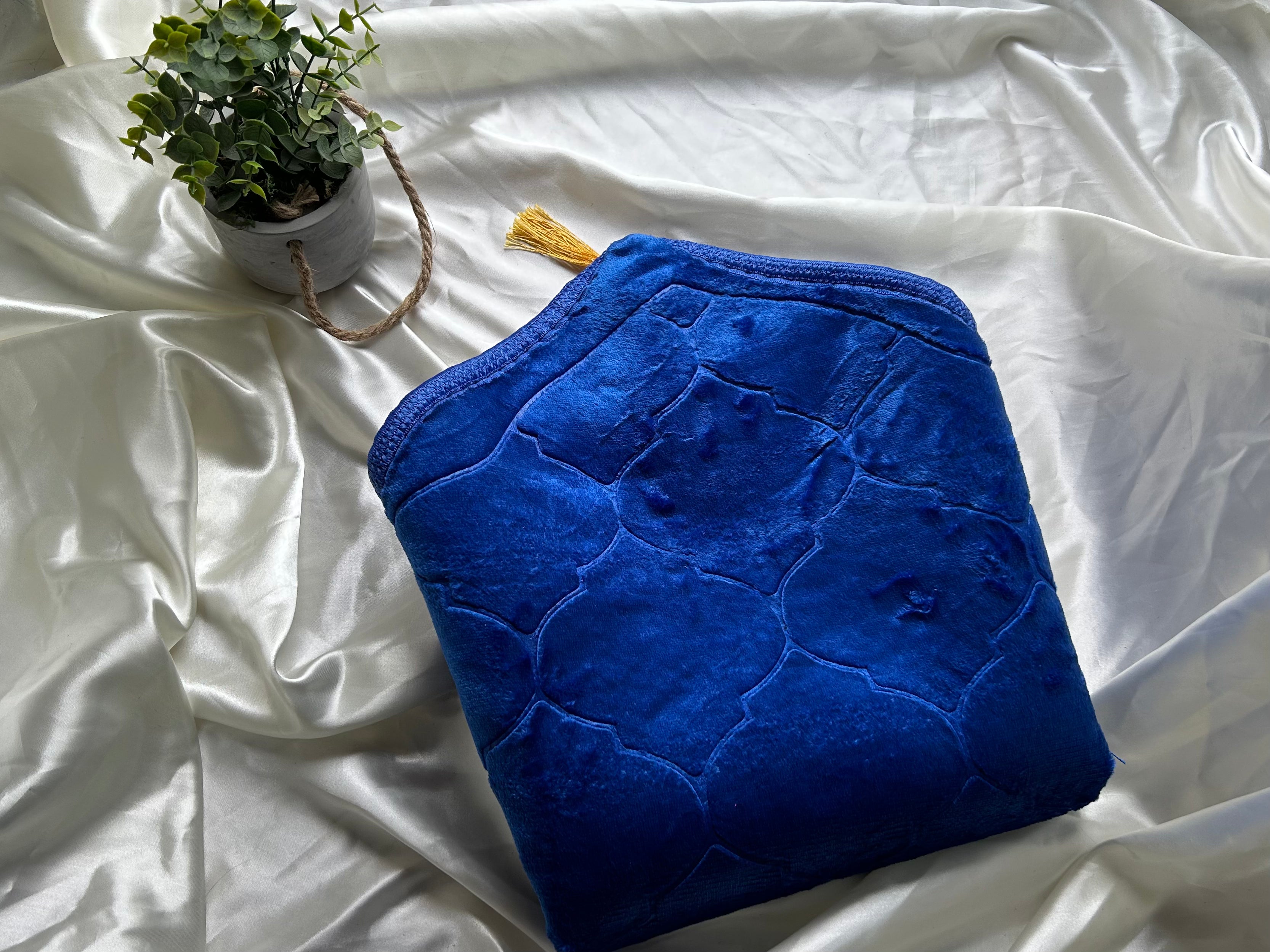 Tapis de prièere bleu roi en dôme de luxe XXL personnalisable