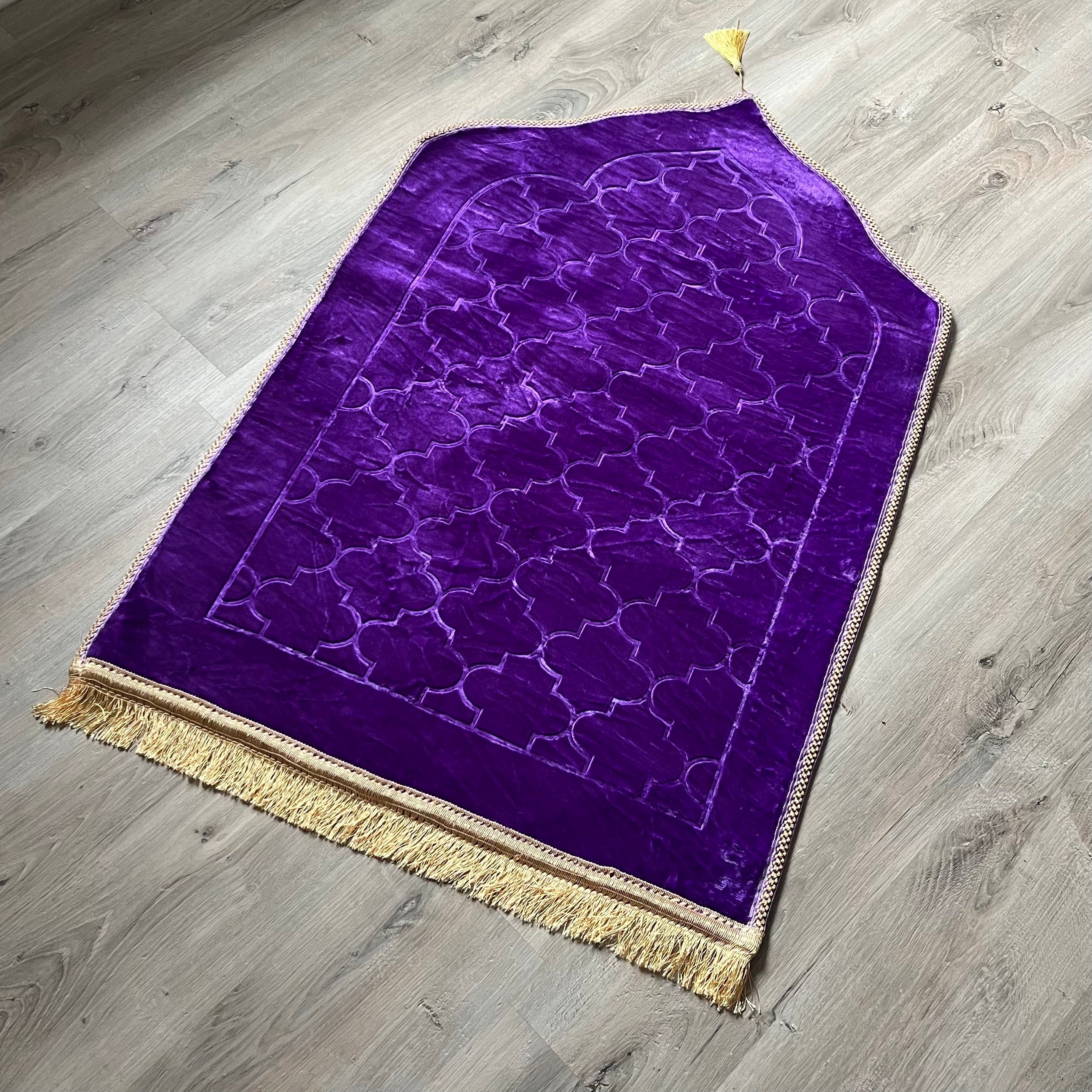 Tapis de prière violet en dôme de luxe XXL personnalisable