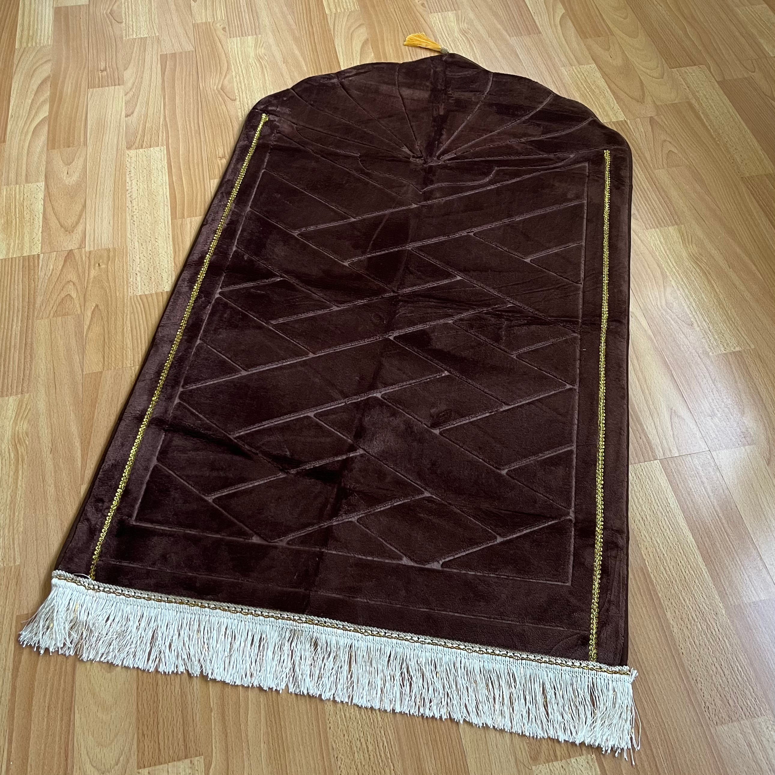 Tapis de prière marron coquillage personnalisable