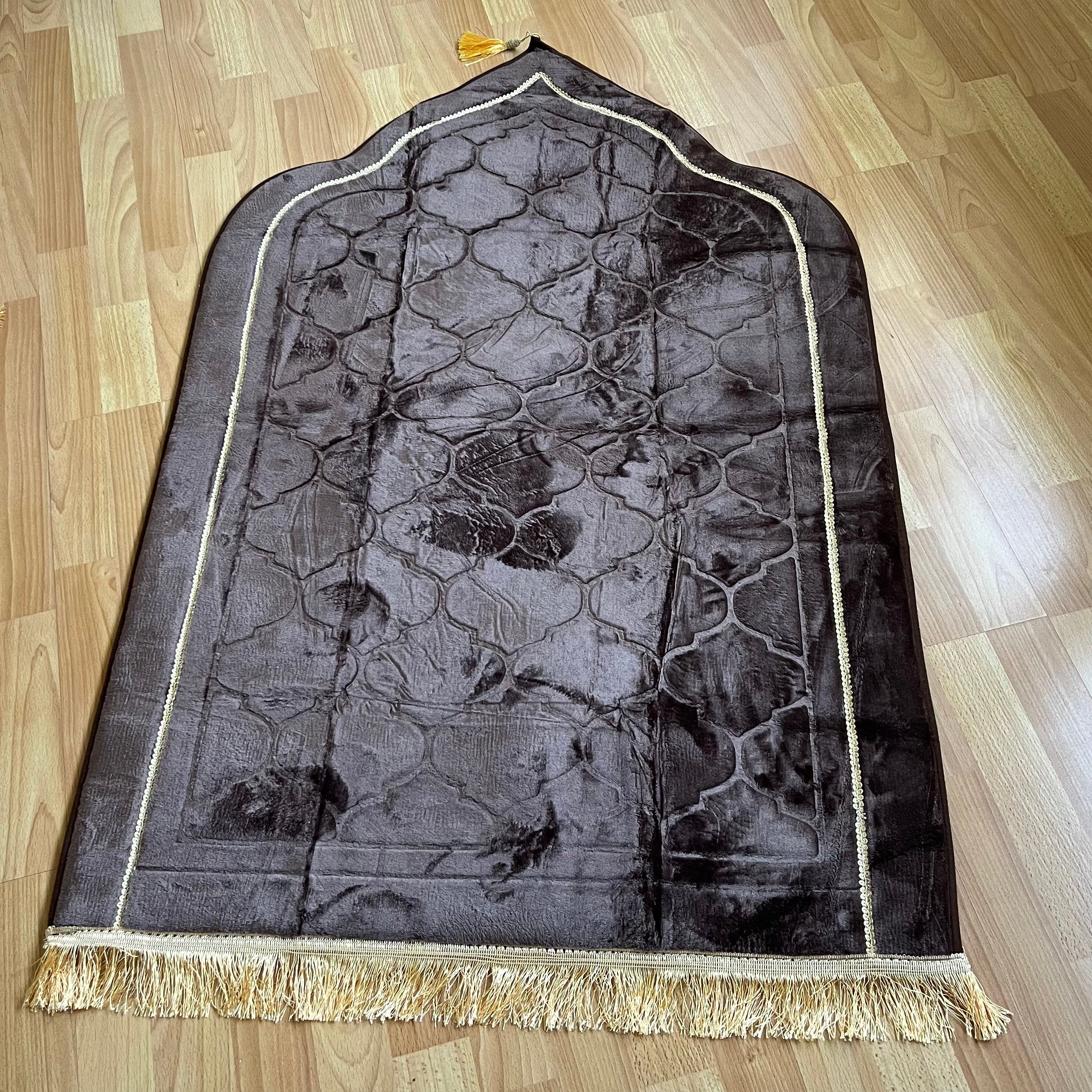 Tapis de prière marron en dôme XXL personnalisable