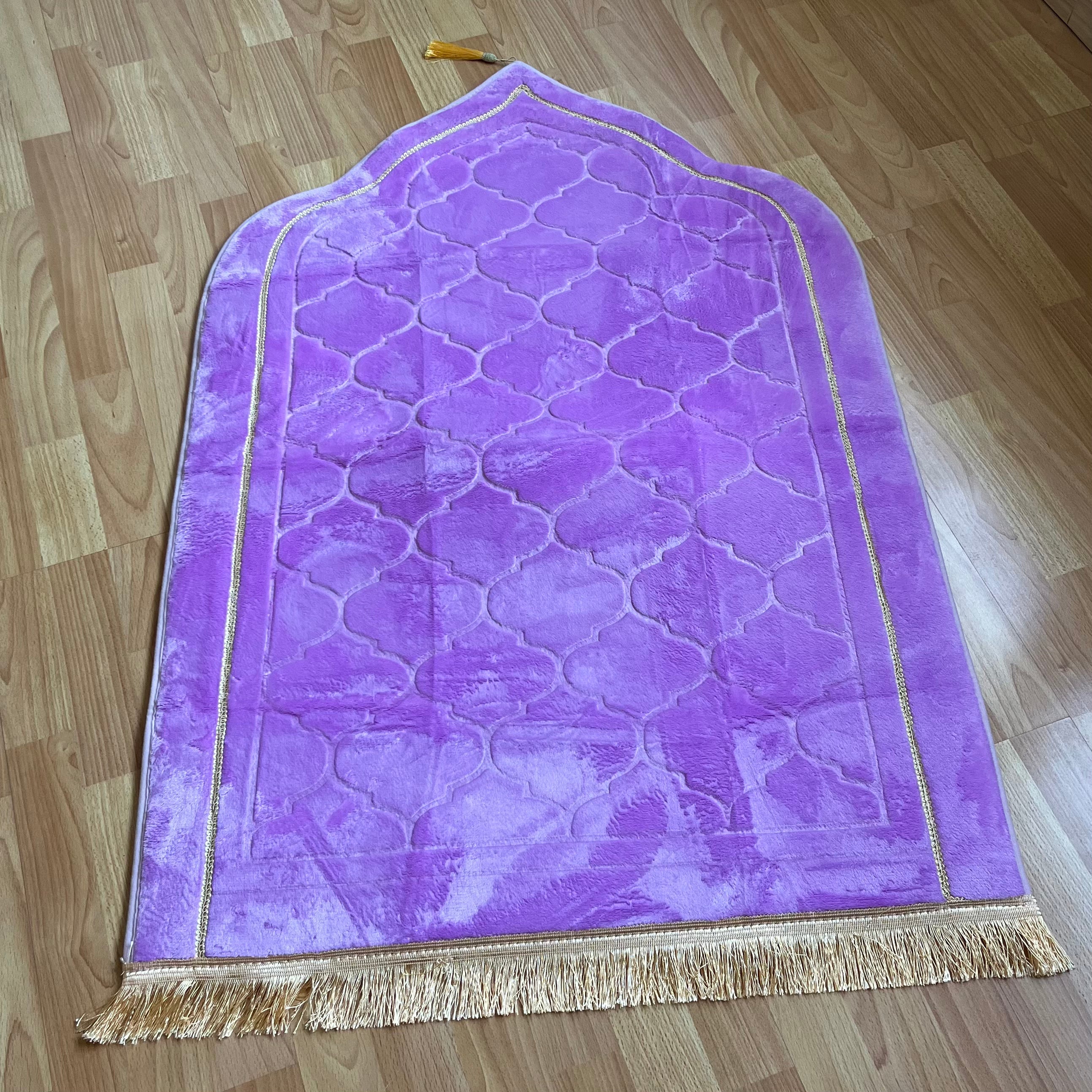 Tapis de prière lilas en dôme XXL personnalisable