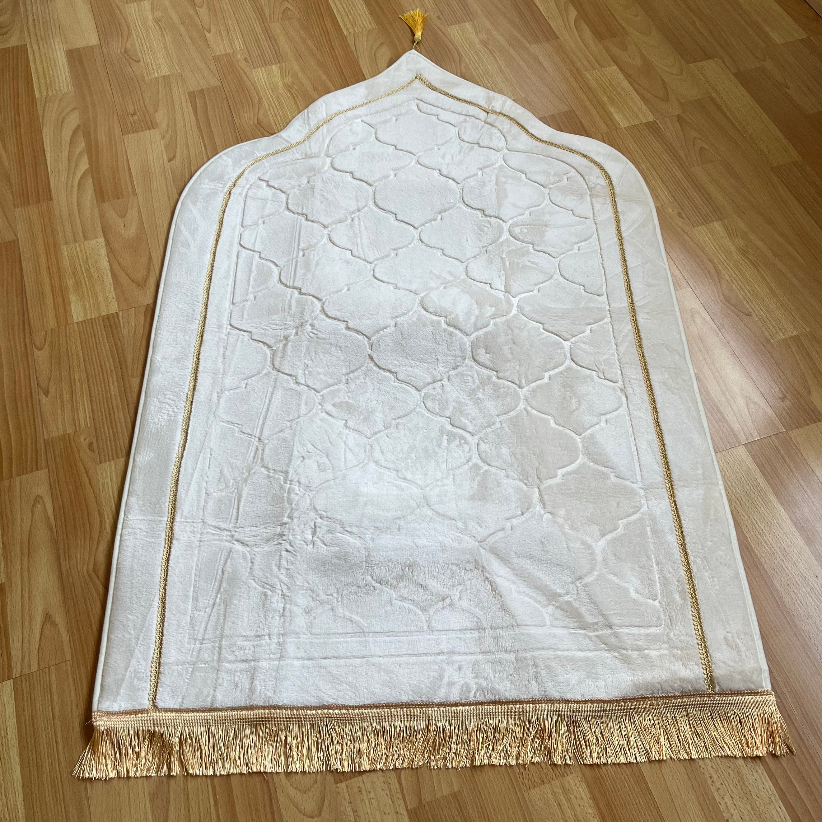 Tapis de prière crème en dôme XXL personnalisable